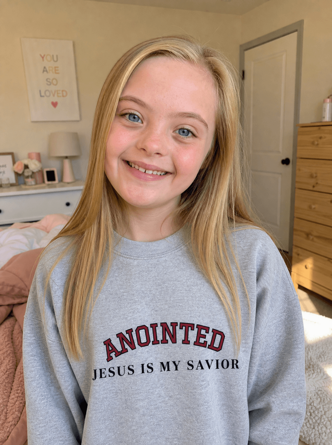 Maddy, founder and designer of Maddy's Hoodies
